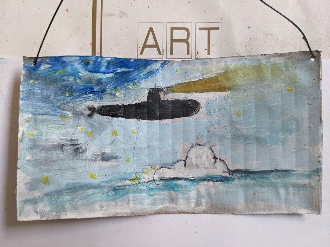 抽象的なパステル画 A4サイズ空の潜水艦 抽象的なパステル画 A4サイズ空の潜水艦 抽象的なパステル画 A4サイズ